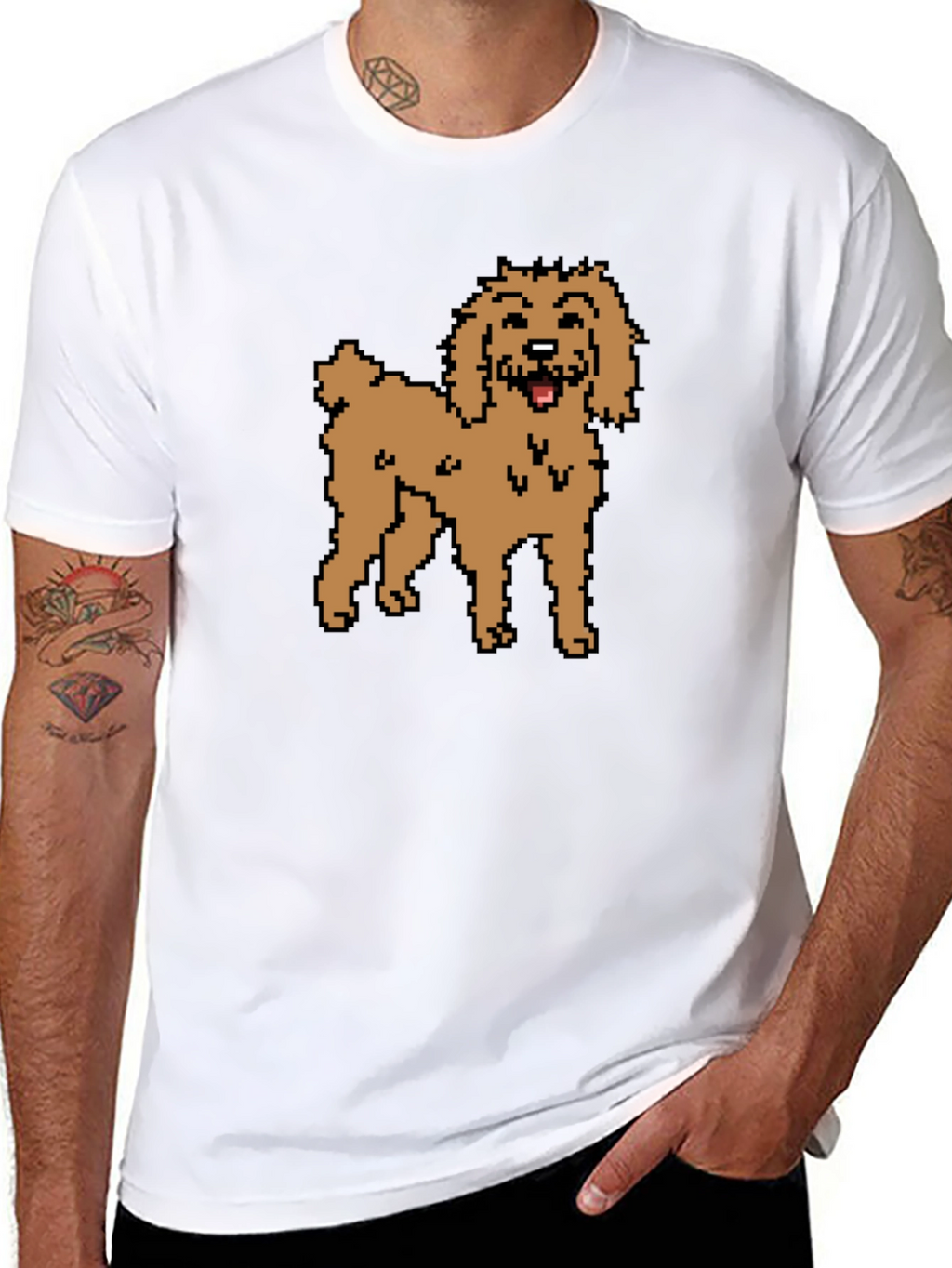 Pixel Dog T-Shirt - Cute Retro Style