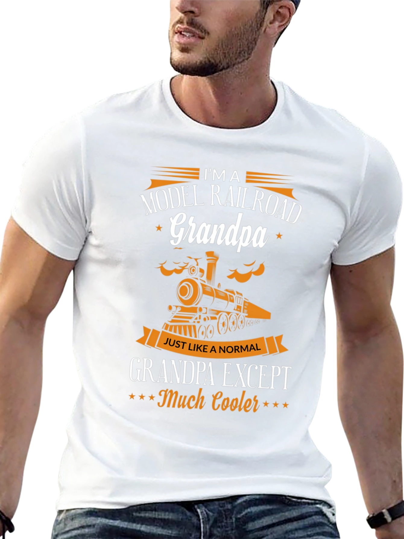Model Railroad Grandpa T-Shirt - Cool Grandpa Gift