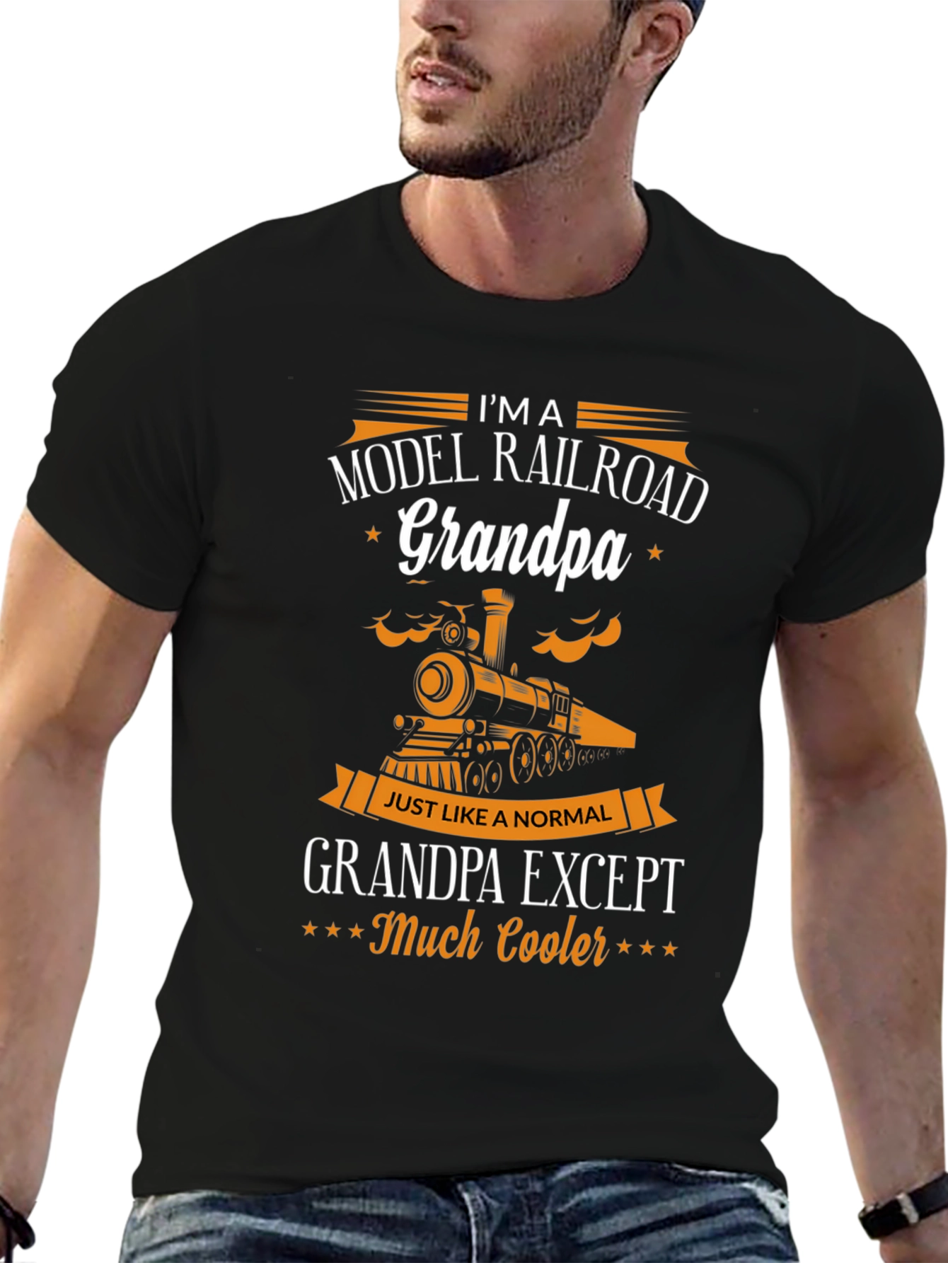 Model Railroad Grandpa T-Shirt - Cool Grandpa Gift