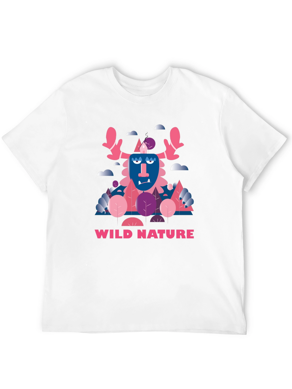 Wild Nature Graphic Print Black T-Shirt