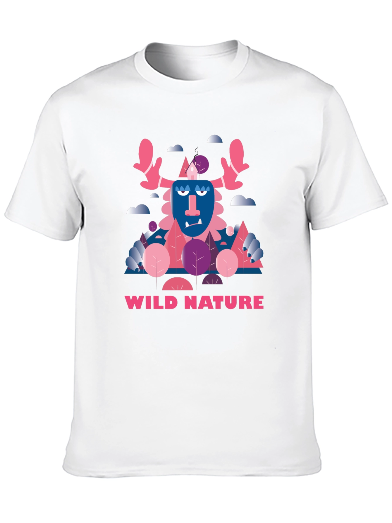 Wild Nature Graphic Print Black T-Shirt
