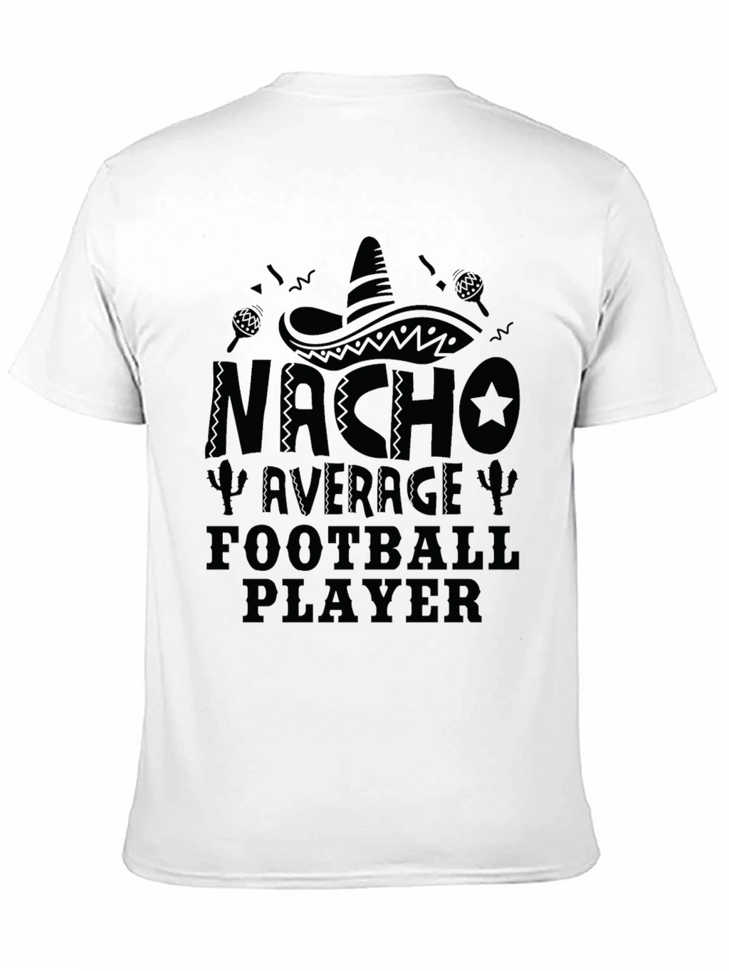 Nacho Average Football Player Black T-Shirt
