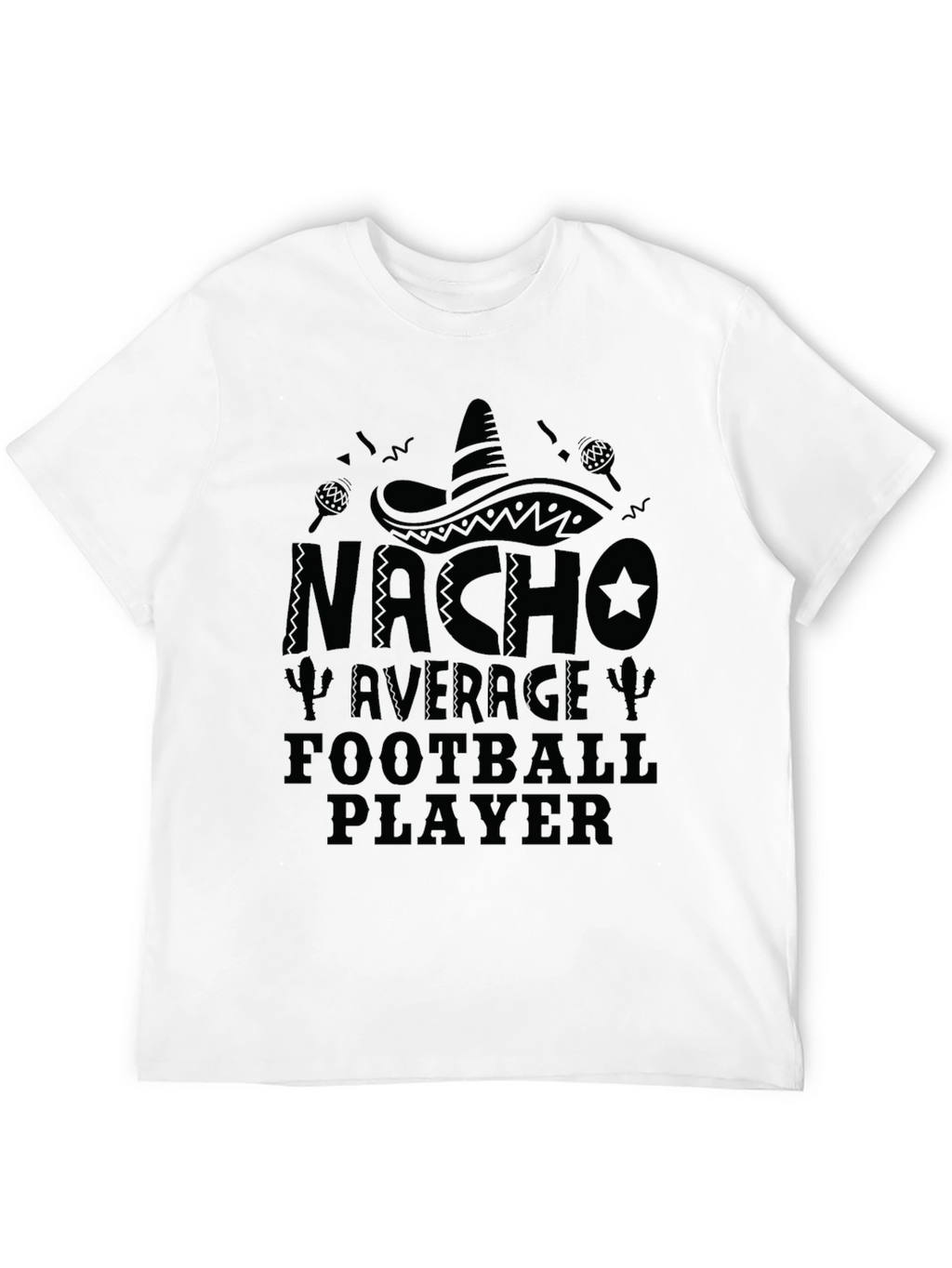 Nacho Average Football Player Black T-Shirt
