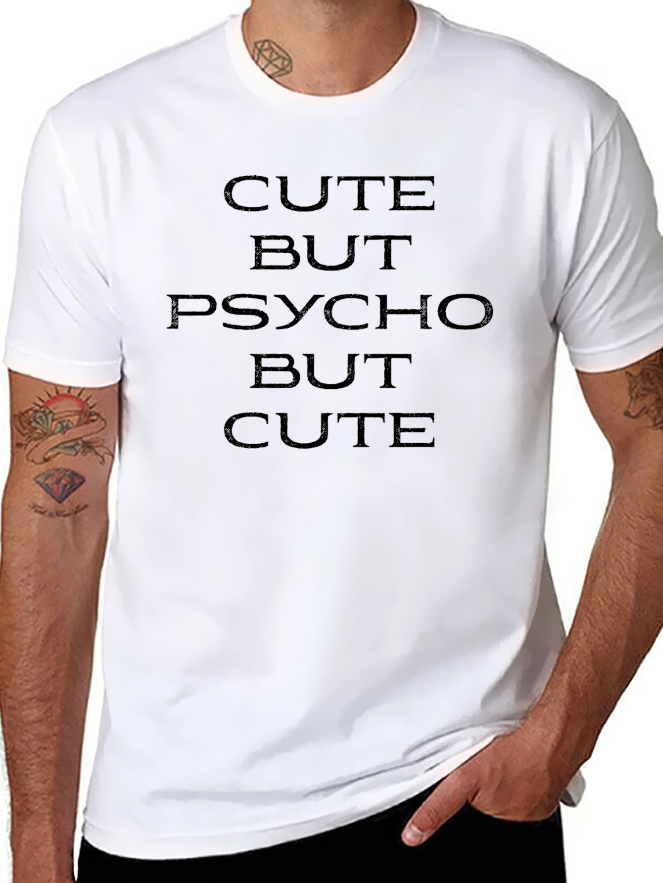 Cute But Psycho T-Shirt - Black