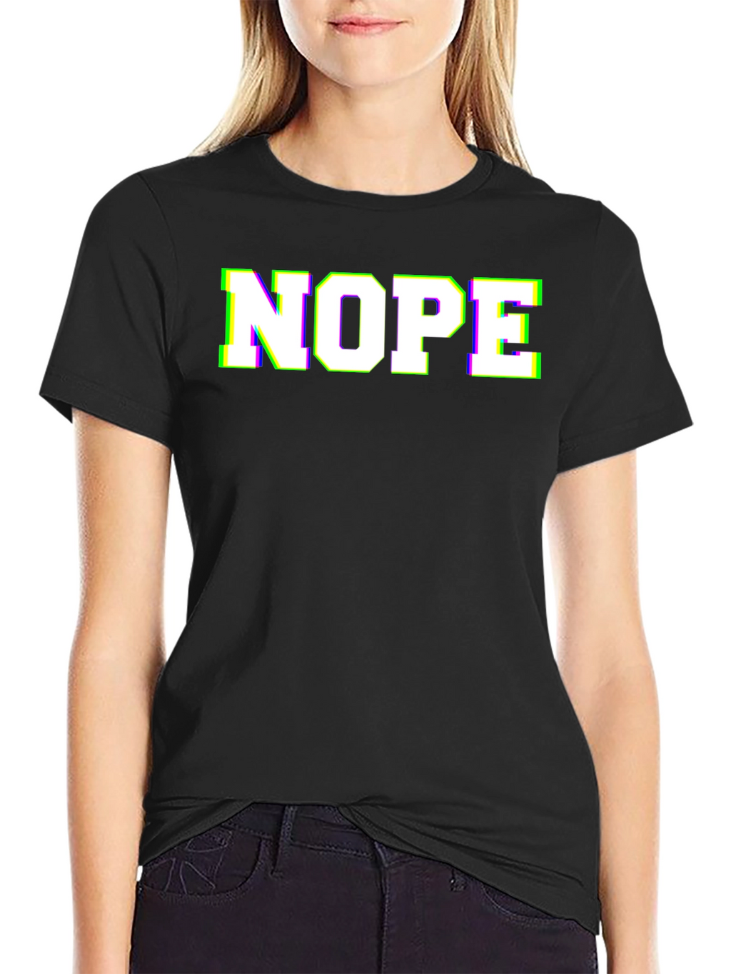 Nope Graphic Tee - Black Novelty T-Shirt