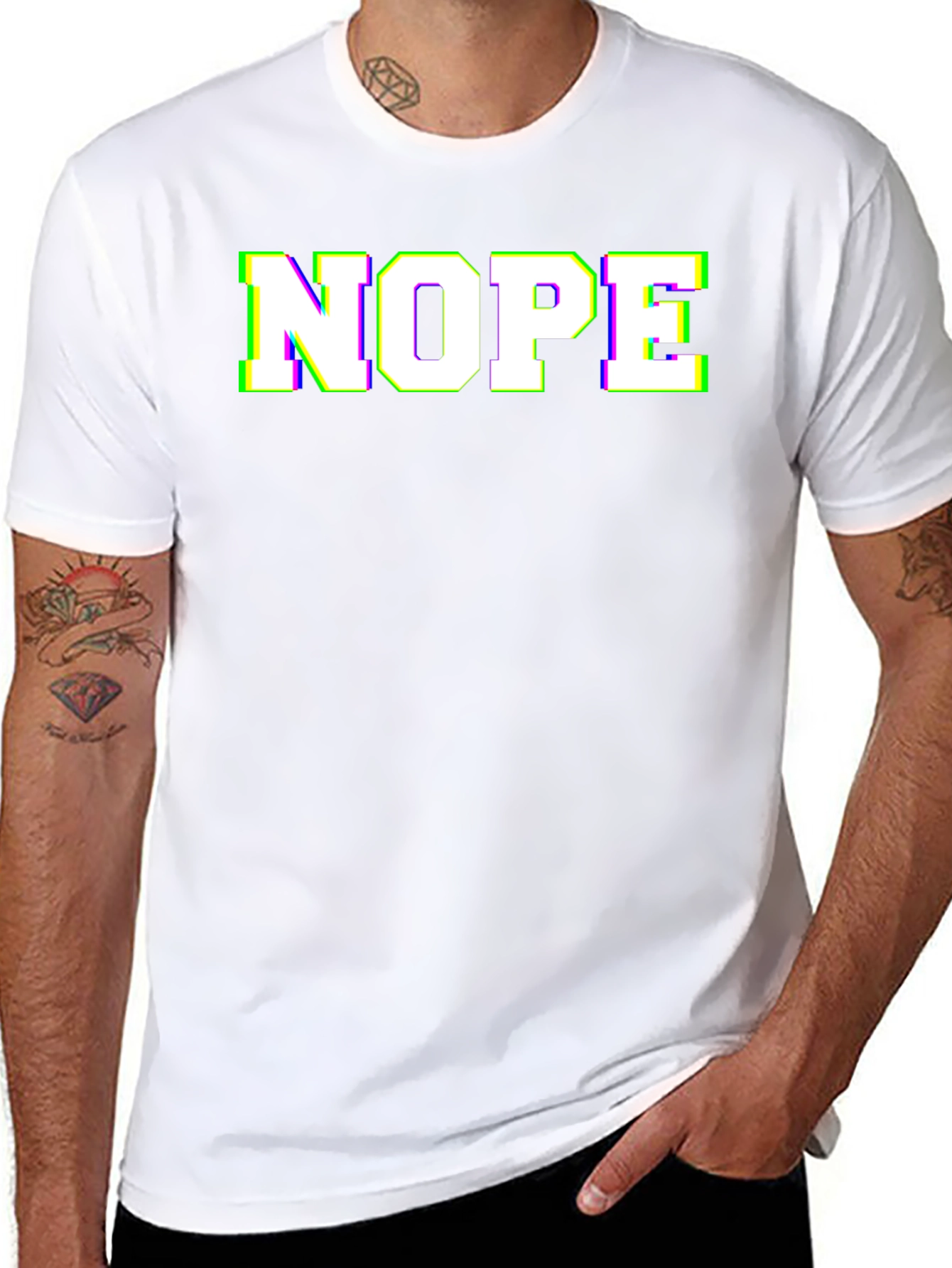 Nope Graphic Tee - Black Novelty T-Shirt