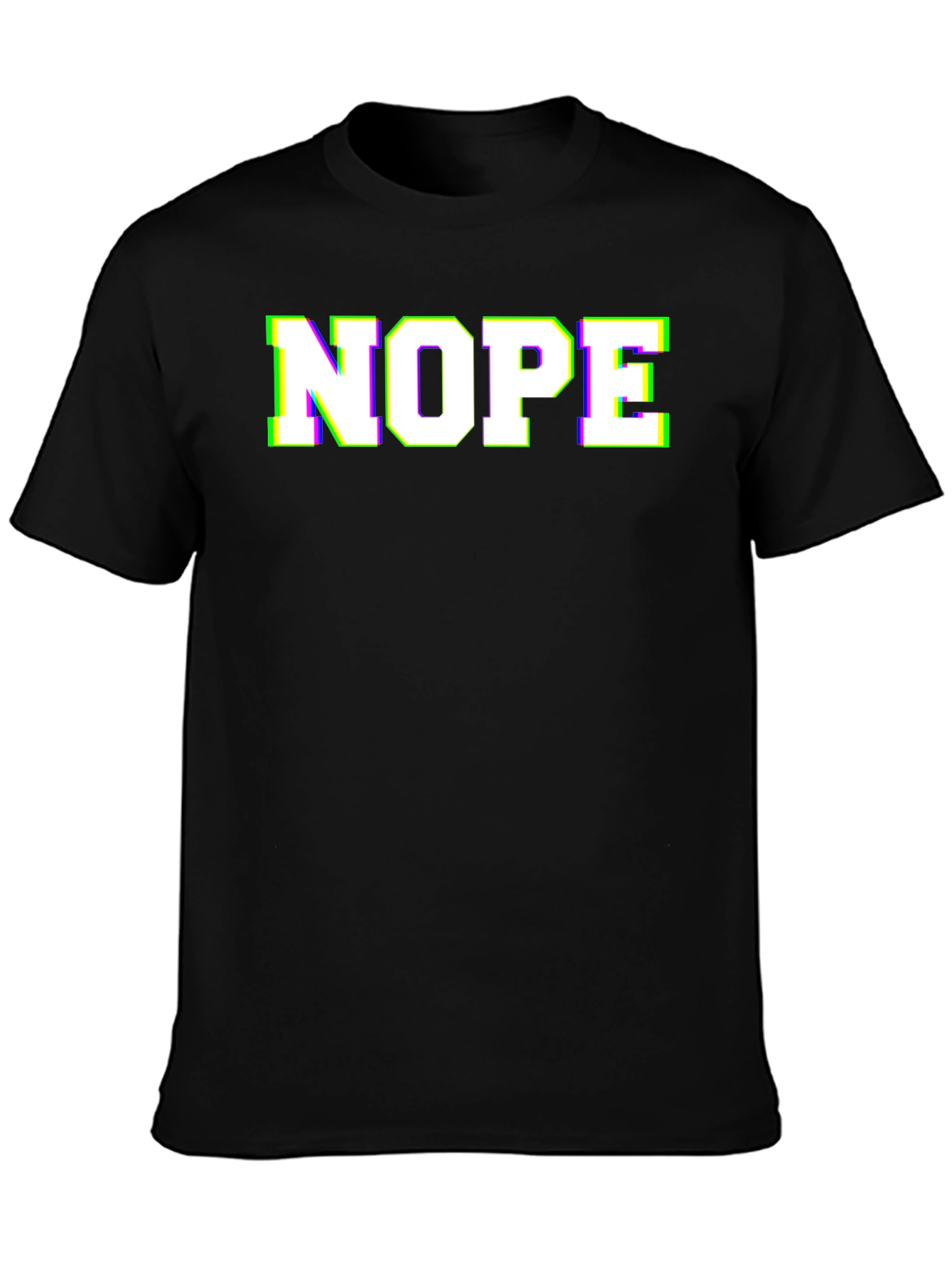 Nope Graphic Tee - Black Novelty T-Shirt