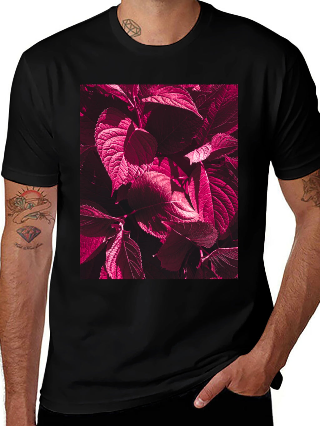 Burgundy Botanical T-Shirt