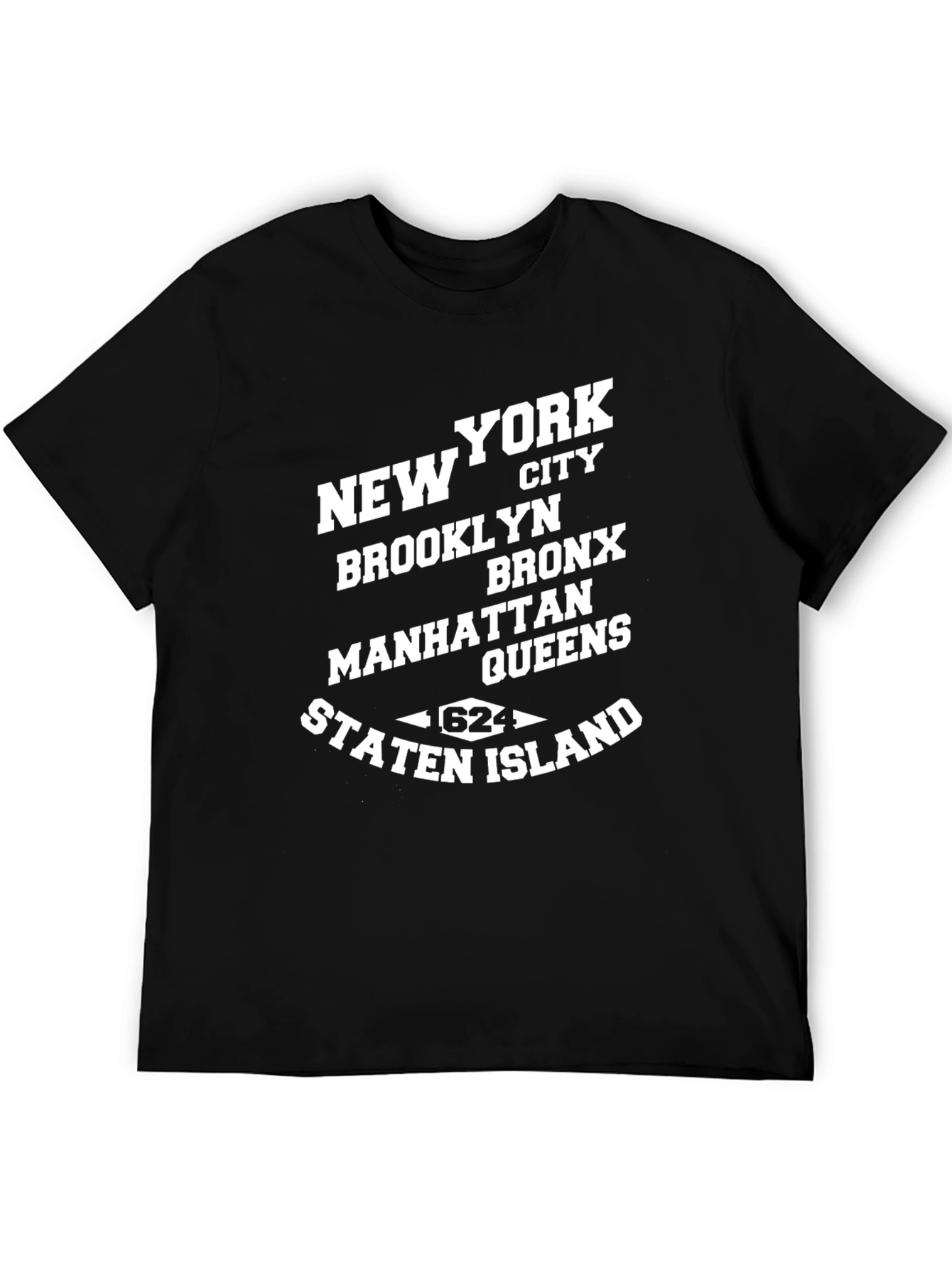 New York City Boroughs Black T-Shirt