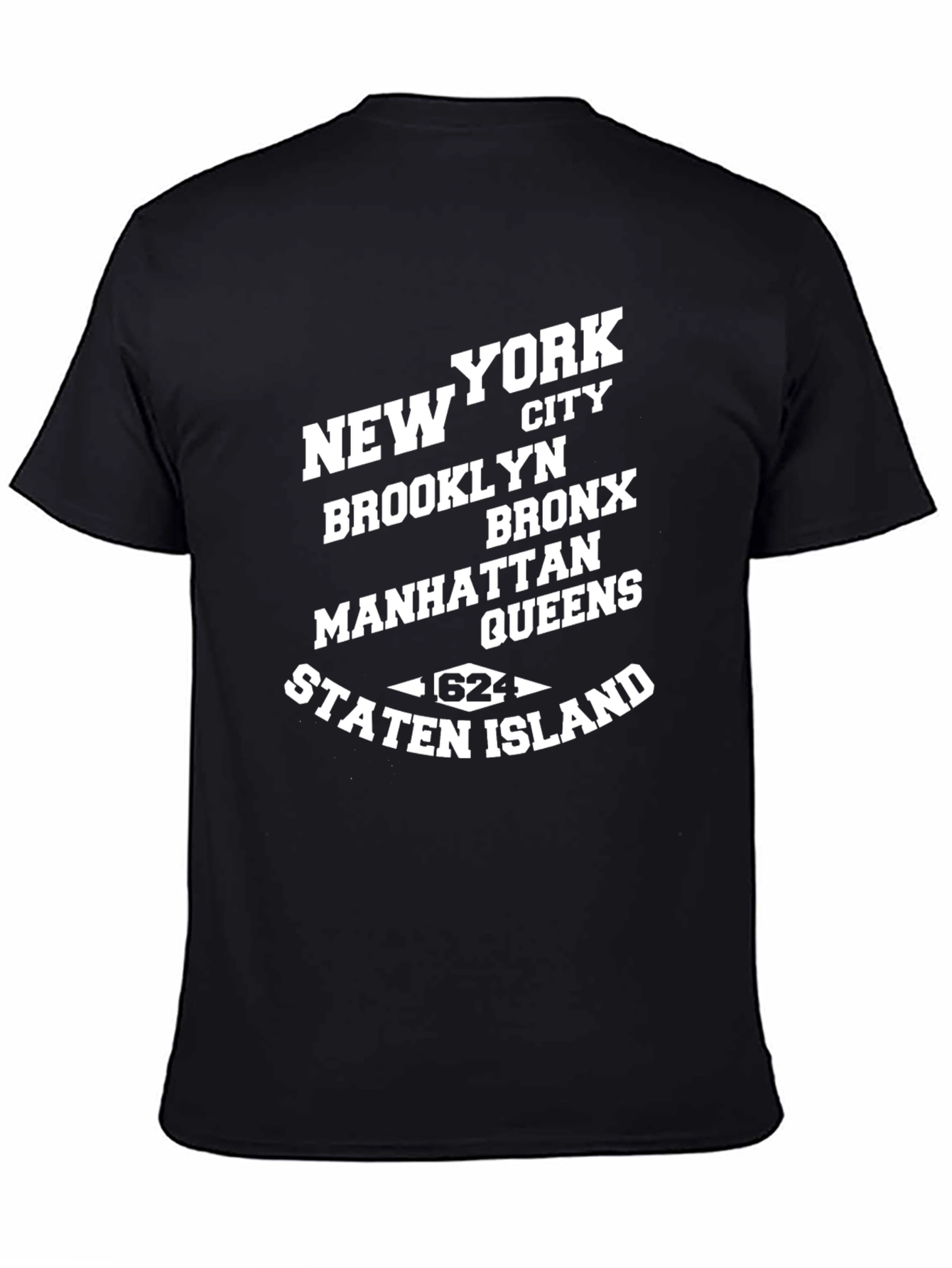 New York City Boroughs Black T-Shirt