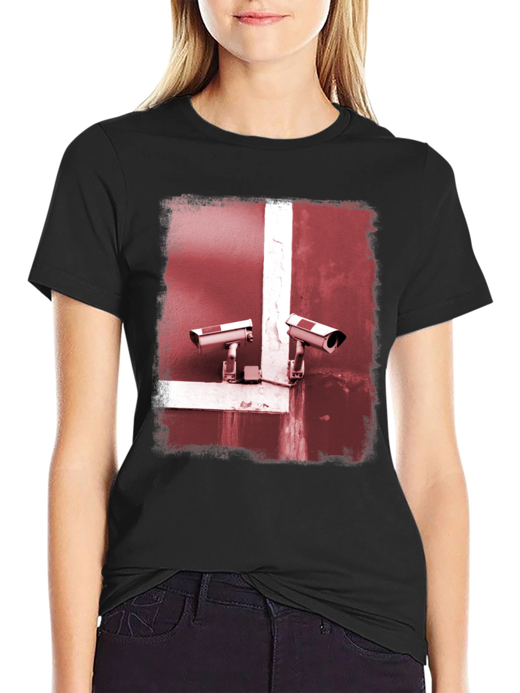Surveillance Flag Graphic Tee - Cool Streetwear