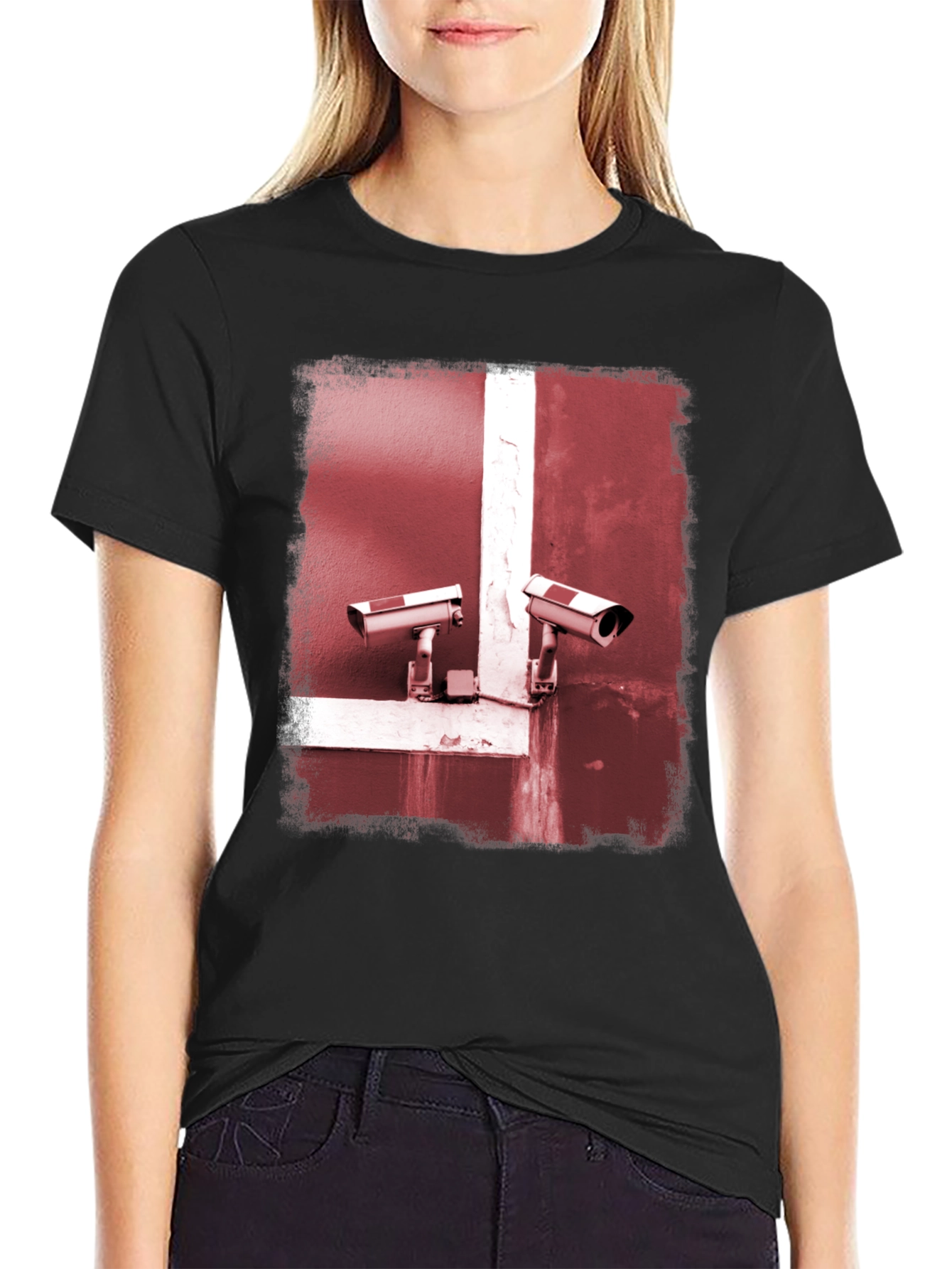 Surveillance Flag Graphic Tee - Cool Streetwear