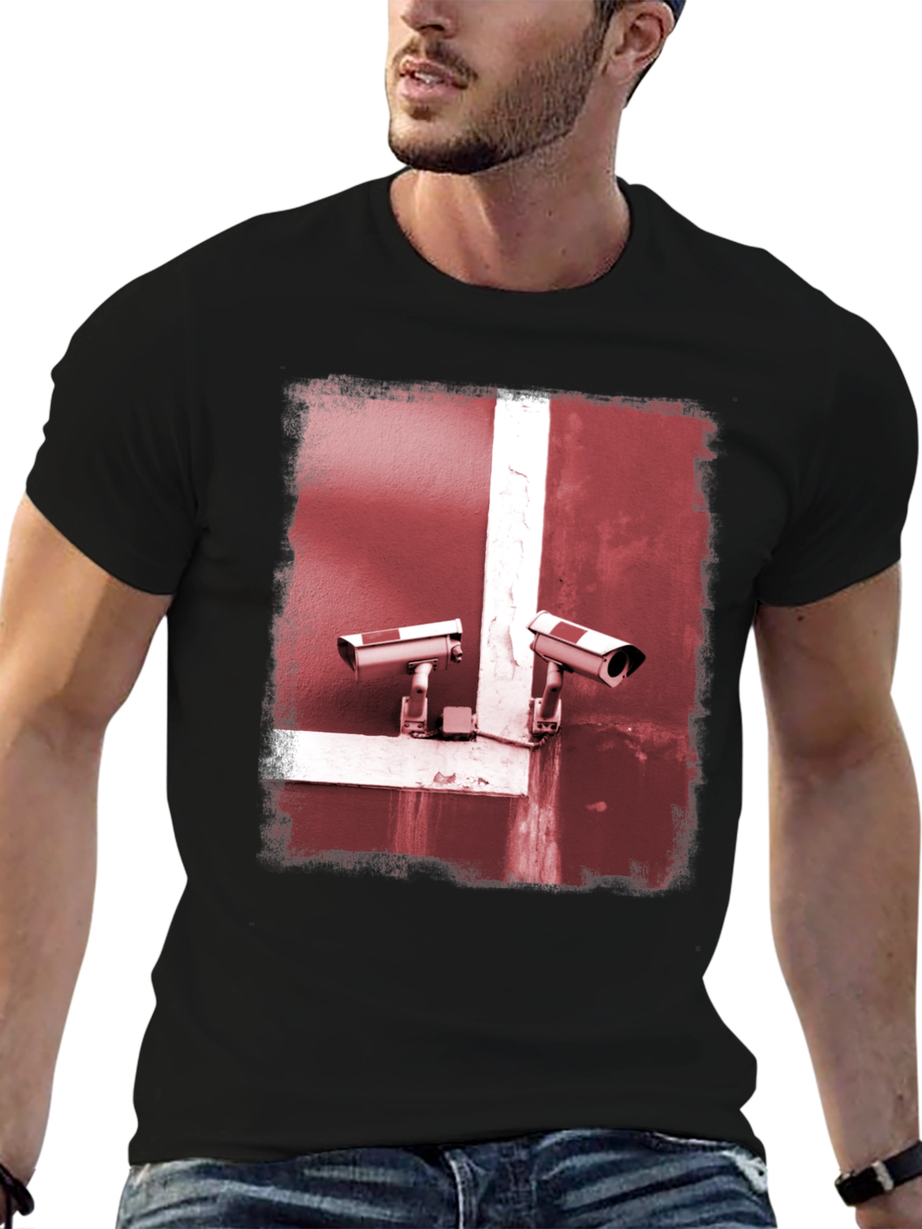 Surveillance Flag Graphic Tee - Cool Streetwear