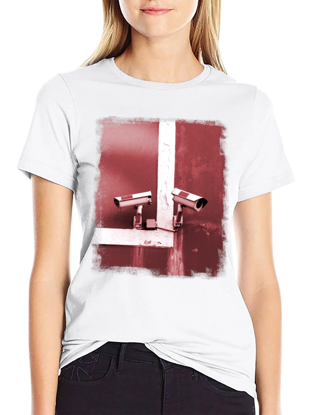 Surveillance Flag Graphic Tee - Cool Streetwear