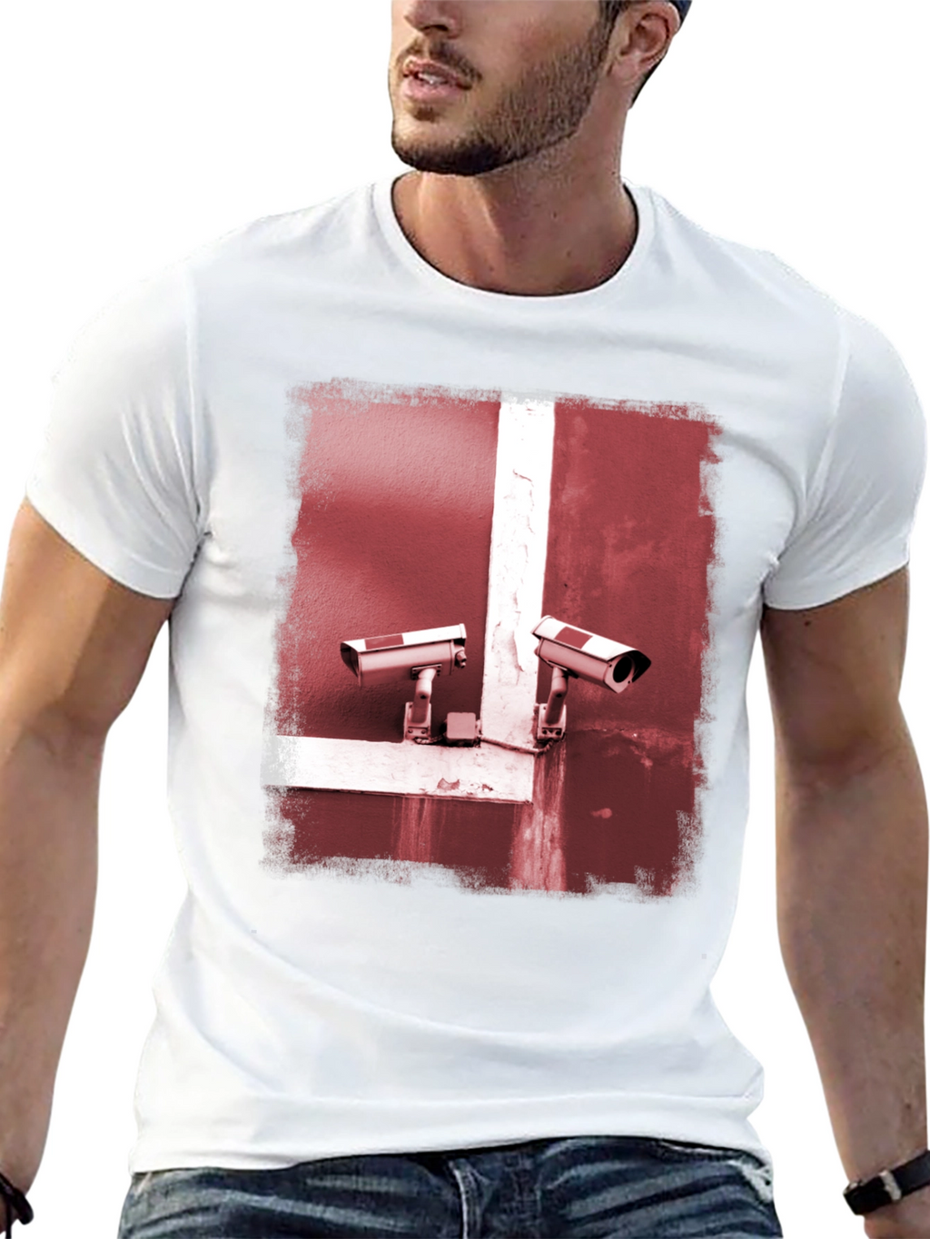 Surveillance Flag Graphic Tee - Cool Streetwear