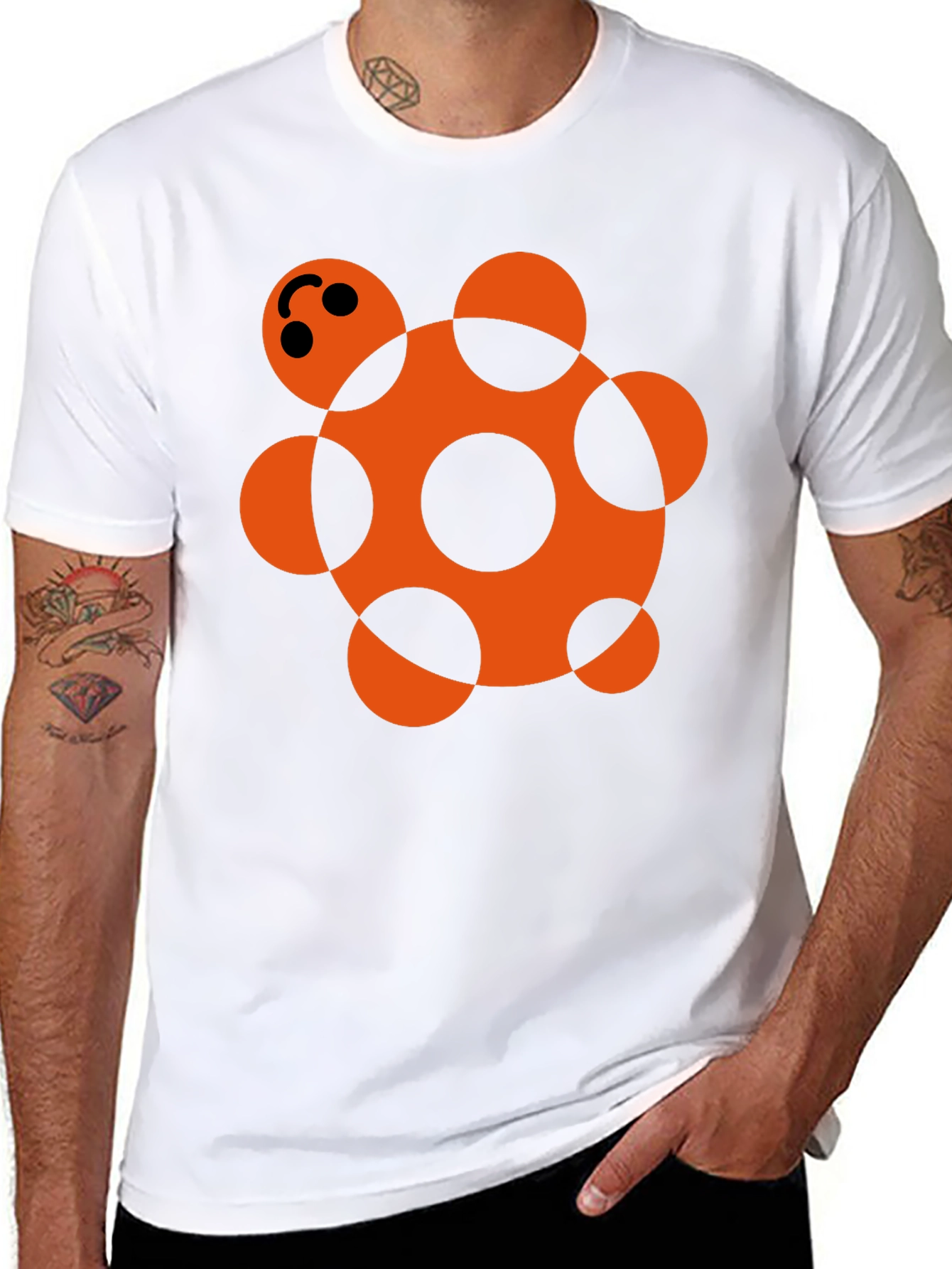 Turtle Graphic Tee - Black Cotton Blend Casual Wear
