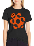 Turtle Graphic Tee - Black Cotton Blend Casual Wear