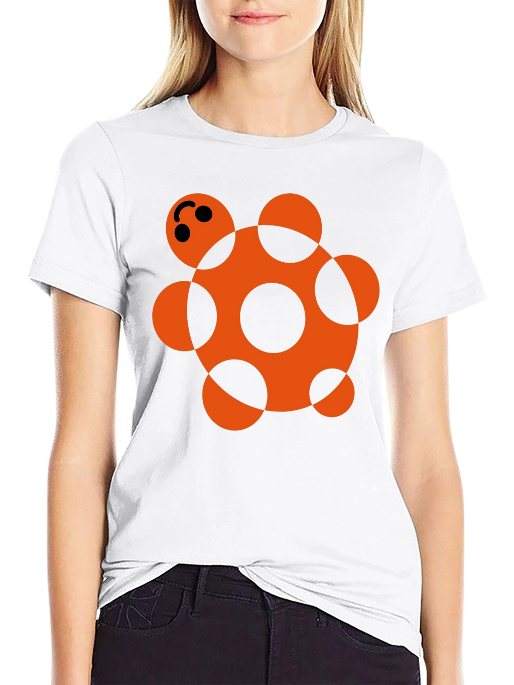 Turtle Graphic Tee - Black Cotton Blend Casual Wear