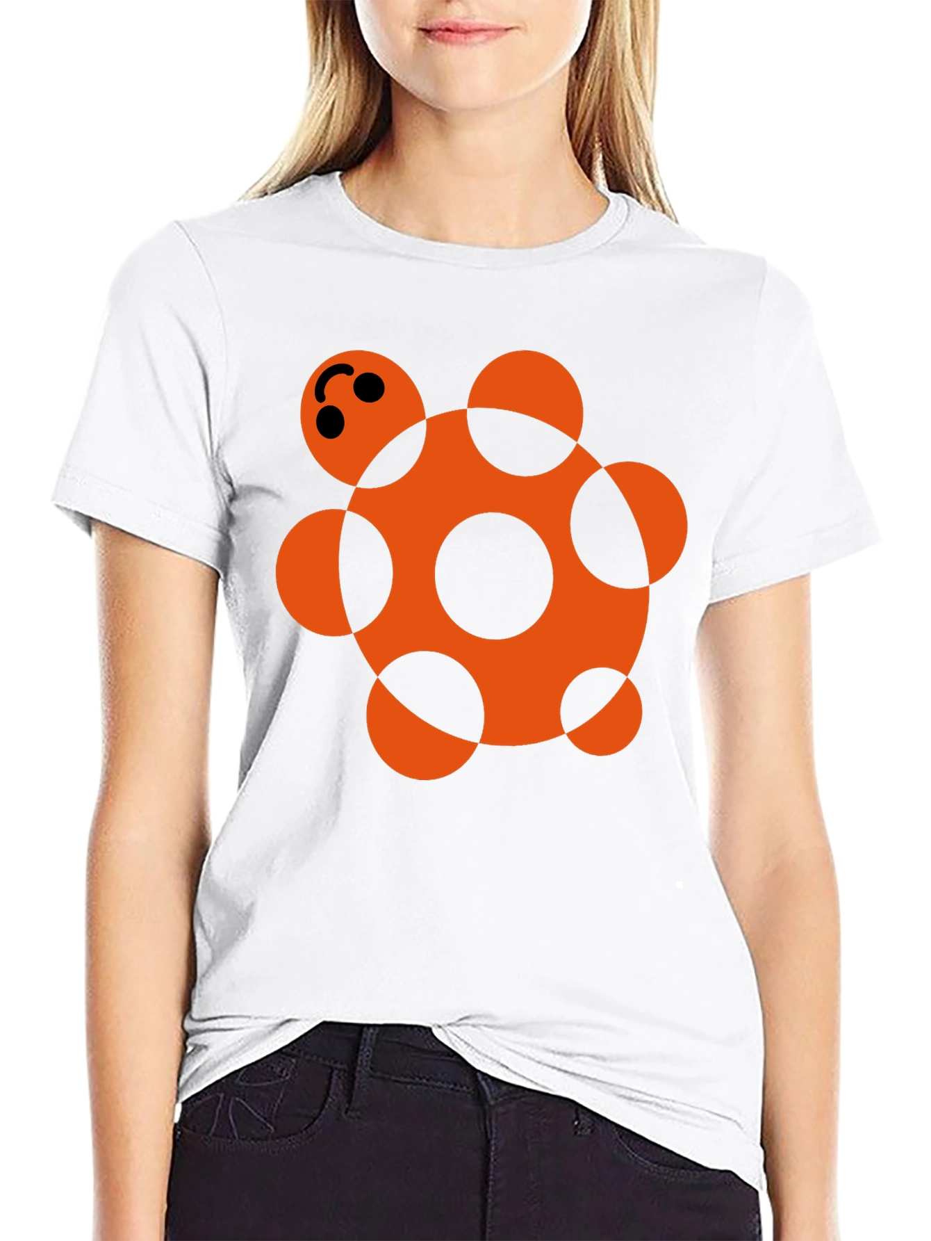 Turtle Graphic Tee - Black Cotton Blend Casual Wear