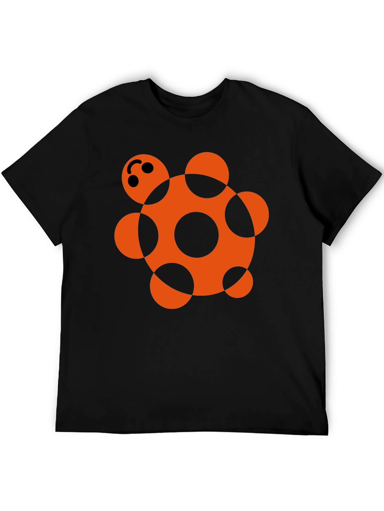 Turtle Graphic Tee - Black Cotton Blend Casual Wear