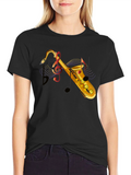 Saxophone Music Lover Graphic T-Shirt