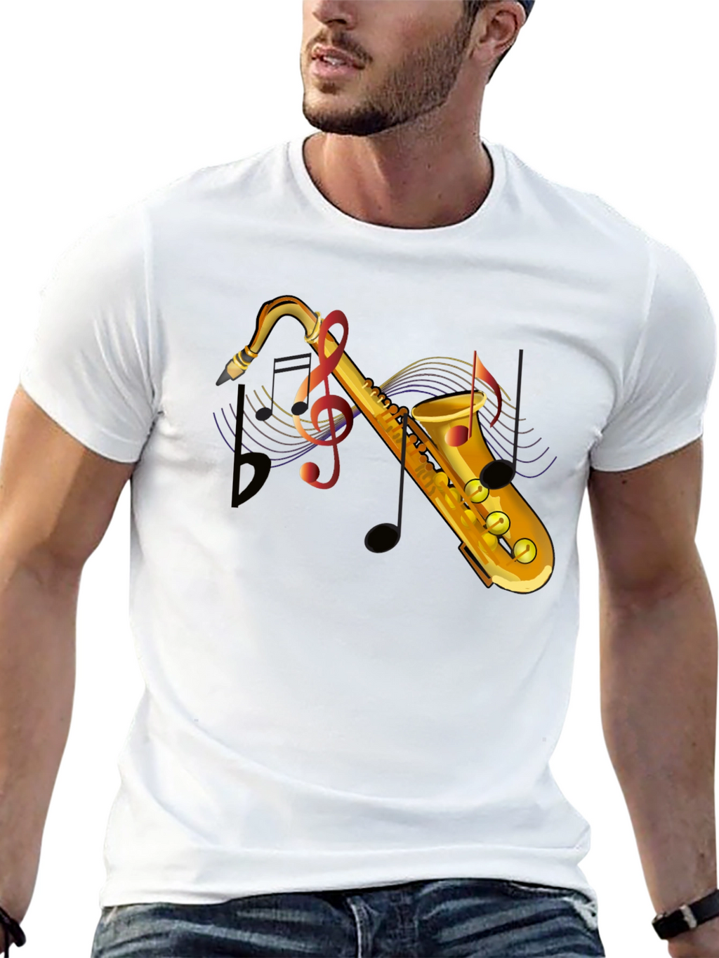 Saxophone Music Lover Graphic T-Shirt