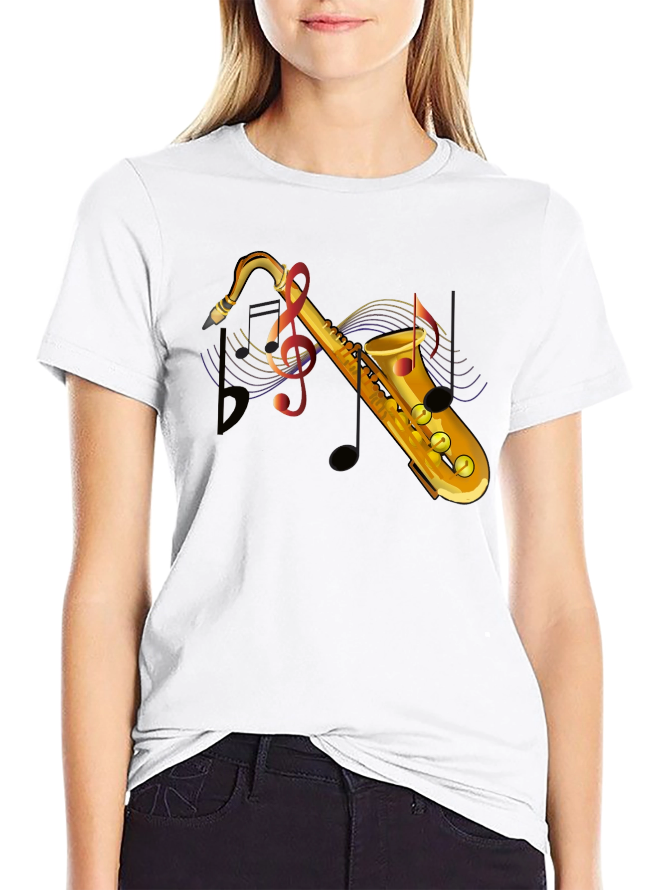 Saxophone Music Lover Graphic T-Shirt