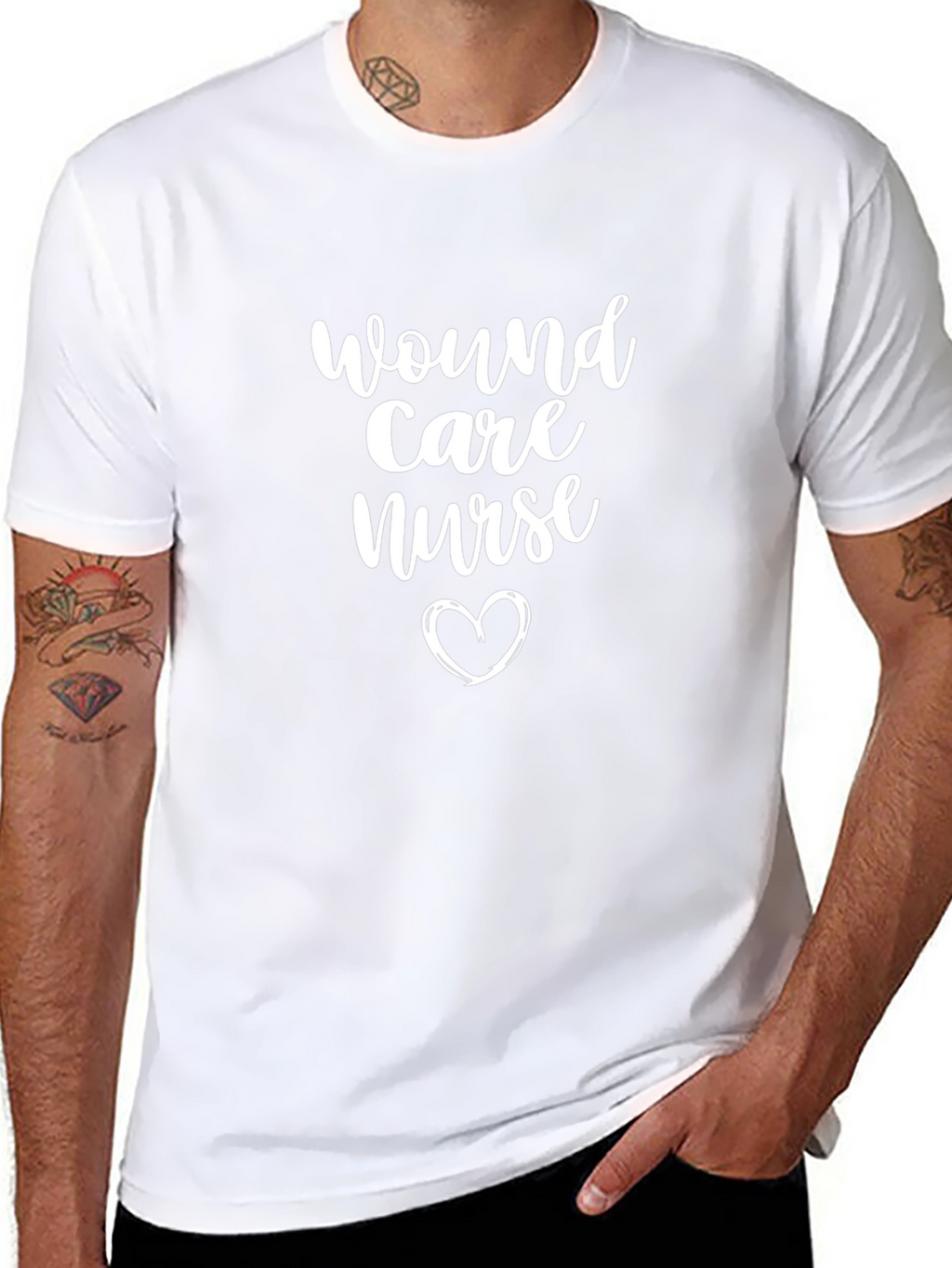 Wound Care Nurse T-Shirt - Heart Graphic Tee