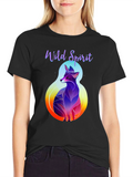 Wild Spirit Fox Graphic Tee - Stylish Casual Wear