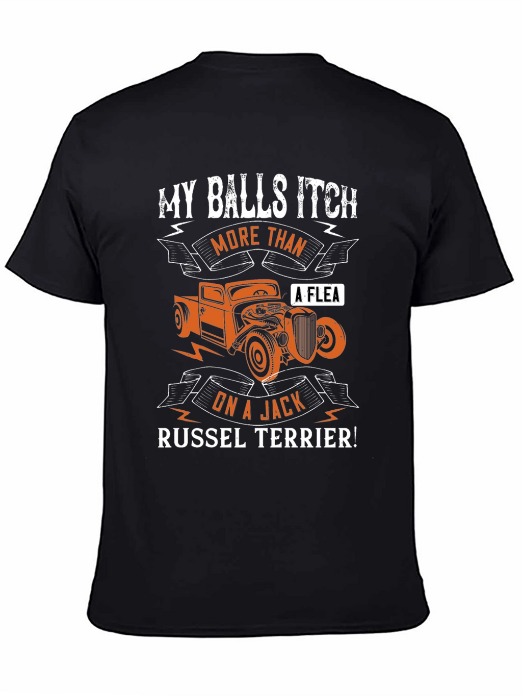 Funny Balls Itch Jack Russel Terrier Car T-Shirt
