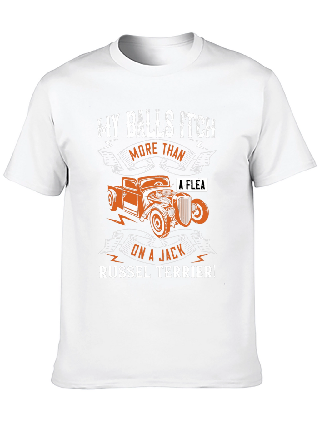 Funny Balls Itch Jack Russel Terrier Car T-Shirt
