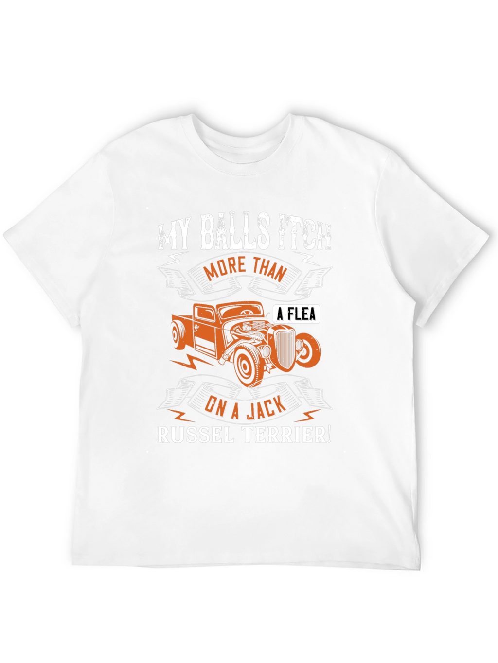Funny Balls Itch Jack Russel Terrier Car T-Shirt