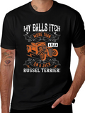 Funny Balls Itch Jack Russel Terrier Car T-Shirt