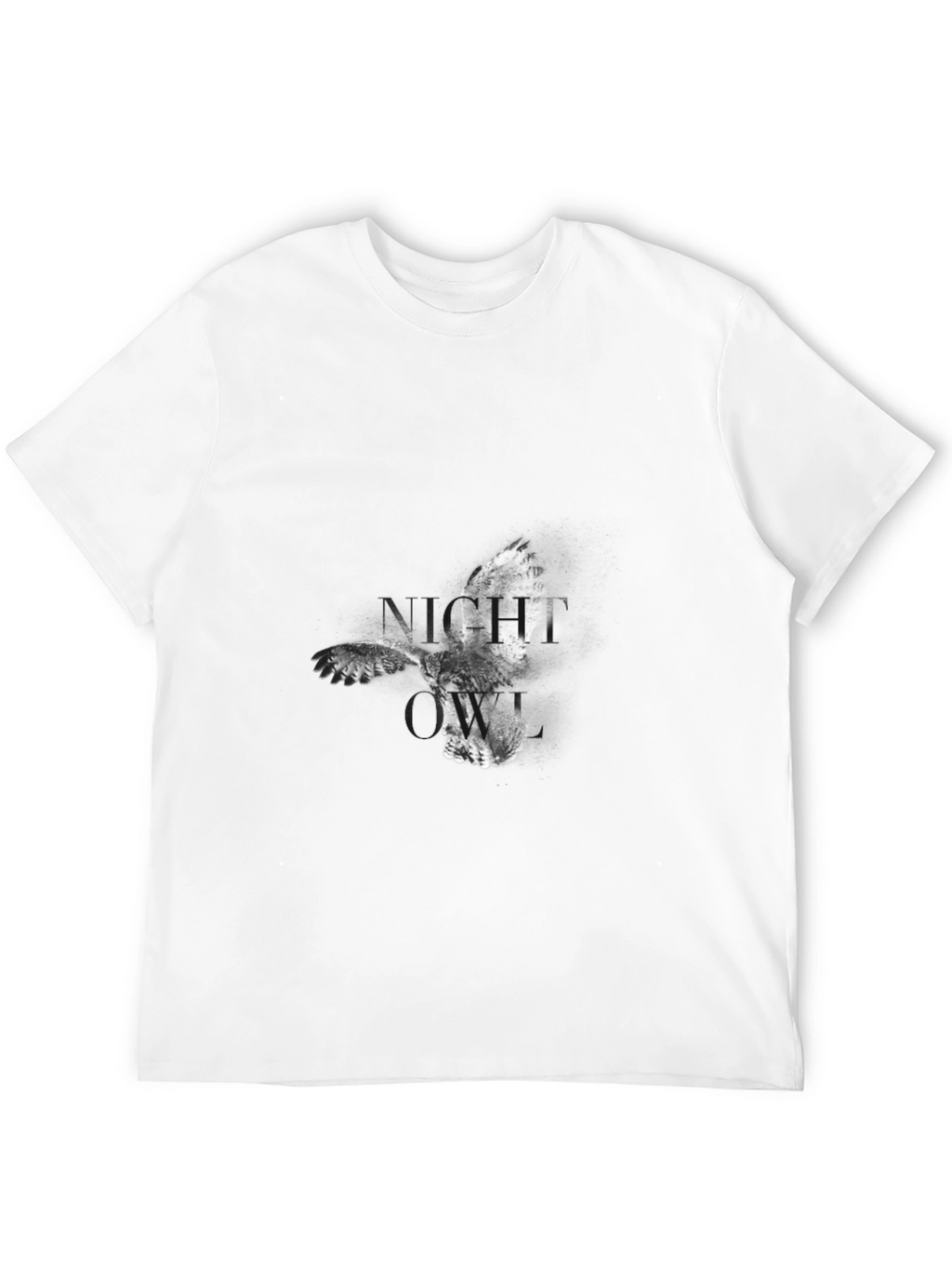 Night Owl Graphic Print T-Shirt - Mens Black Tee