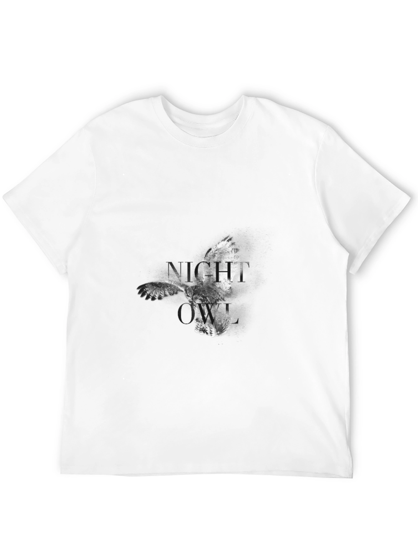 Night Owl Graphic Print T-Shirt - Mens Black Tee