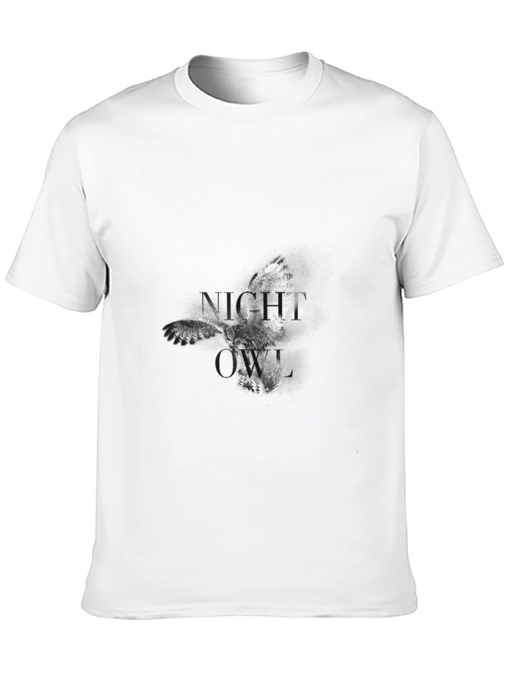 Night Owl Graphic Print T-Shirt - Mens Black Tee