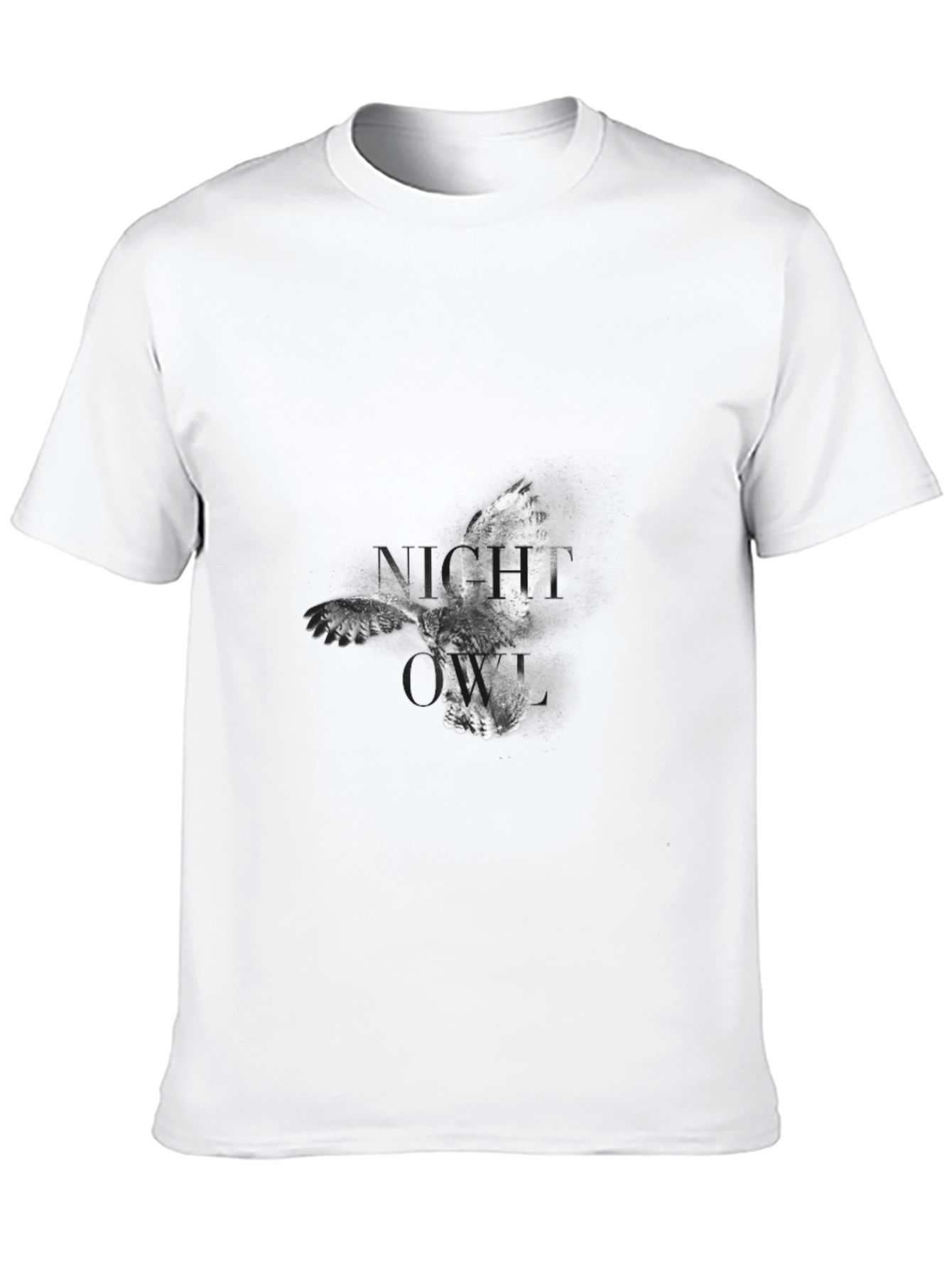 Night Owl Graphic Print T-Shirt - Mens Black Tee