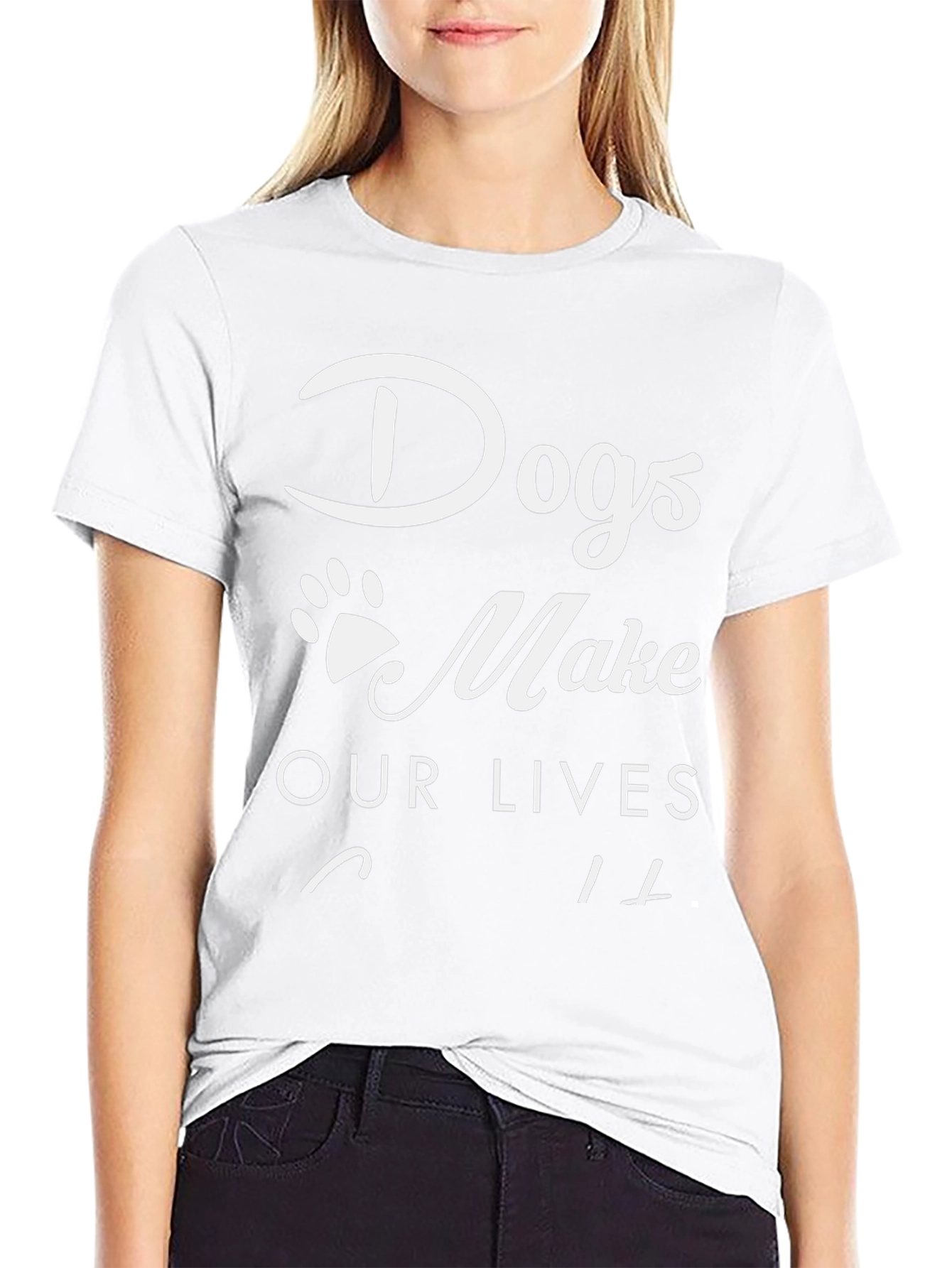 Dogs Make Our Lives Whole Black T-Shirt