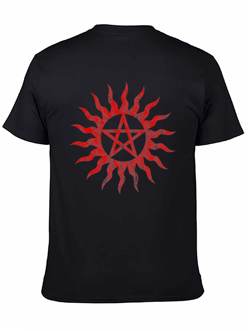 Red Anti-Possession Symbol Black T-Shirt