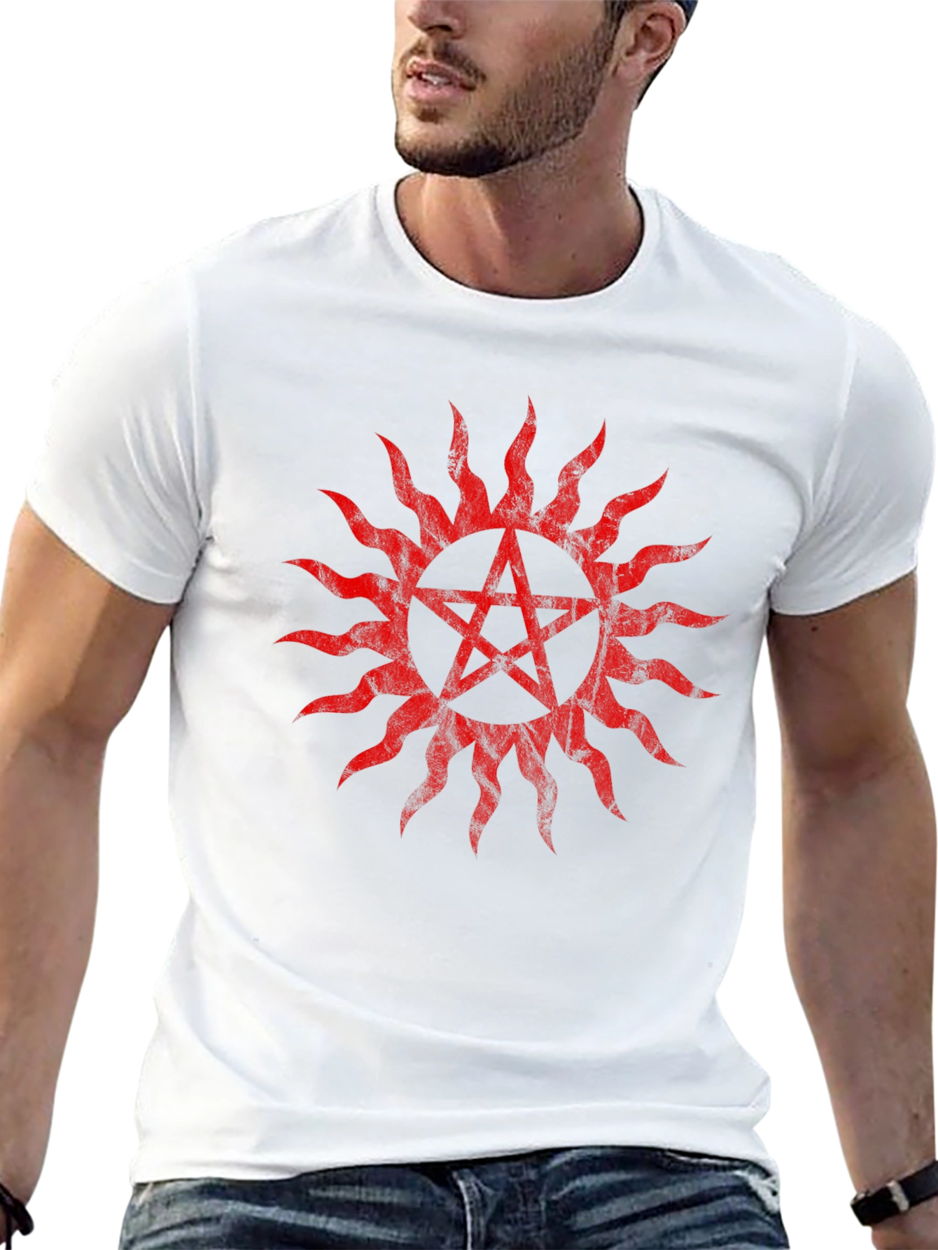 Red Anti-Possession Symbol Black T-Shirt