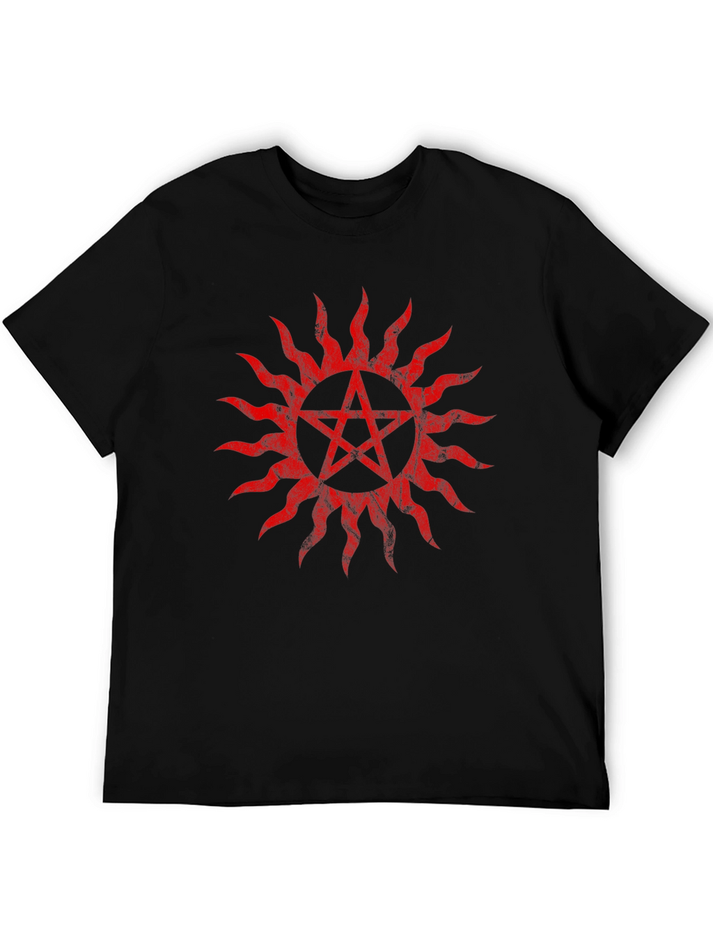 Red Anti-Possession Symbol Black T-Shirt