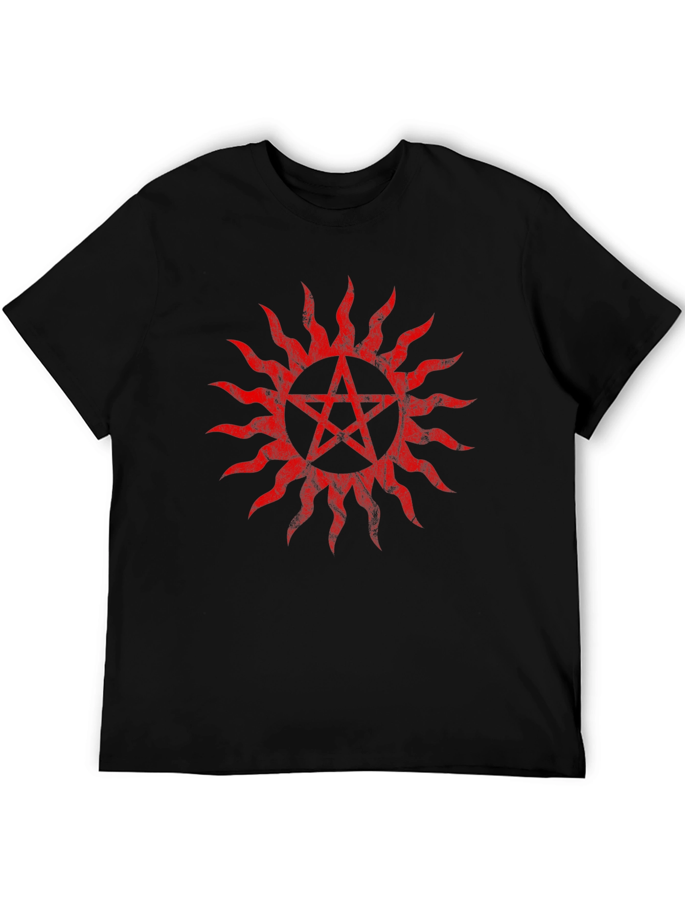 Red Anti-Possession Symbol Black T-Shirt