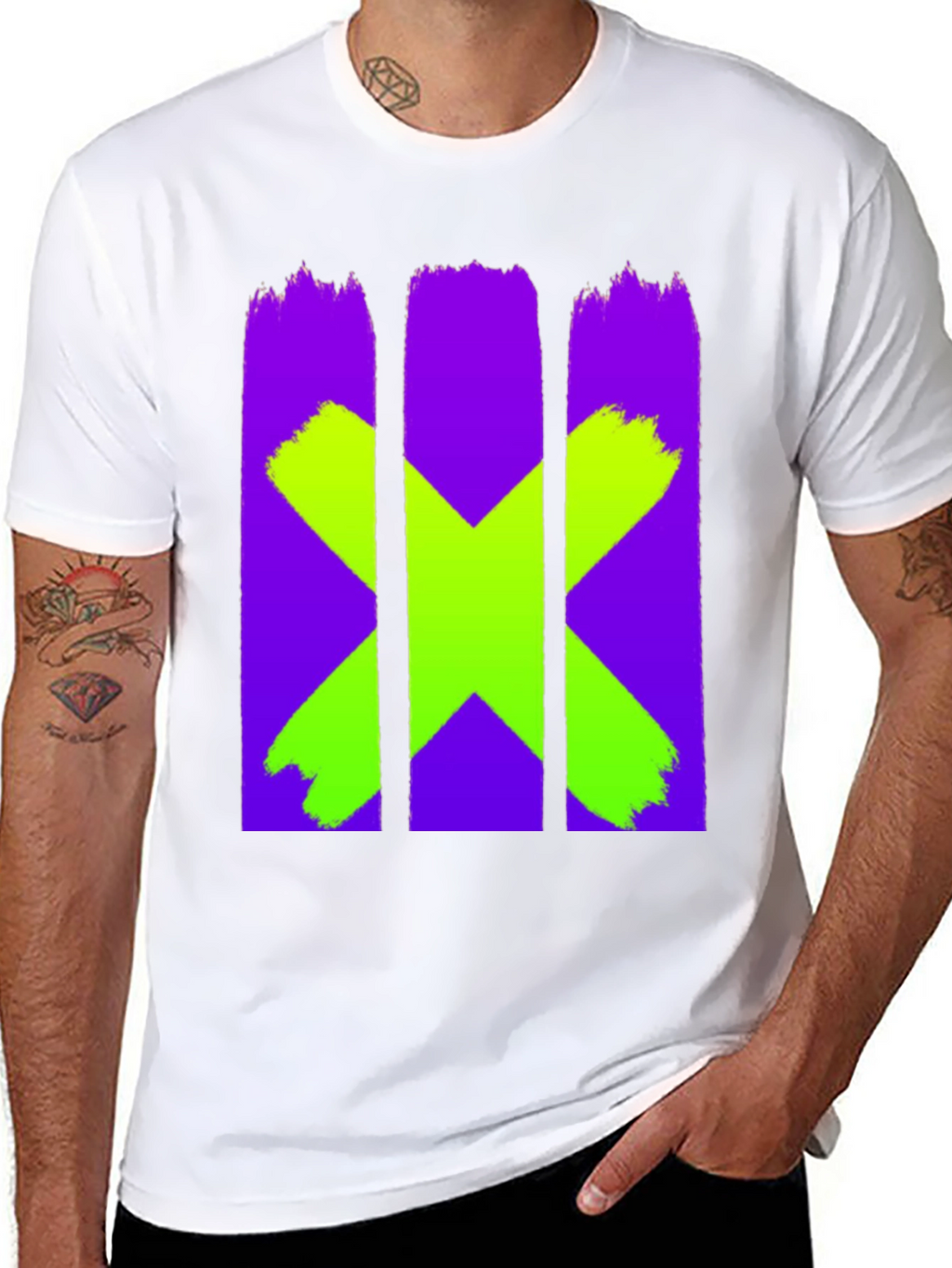 Bold X Graphic Black Tee
