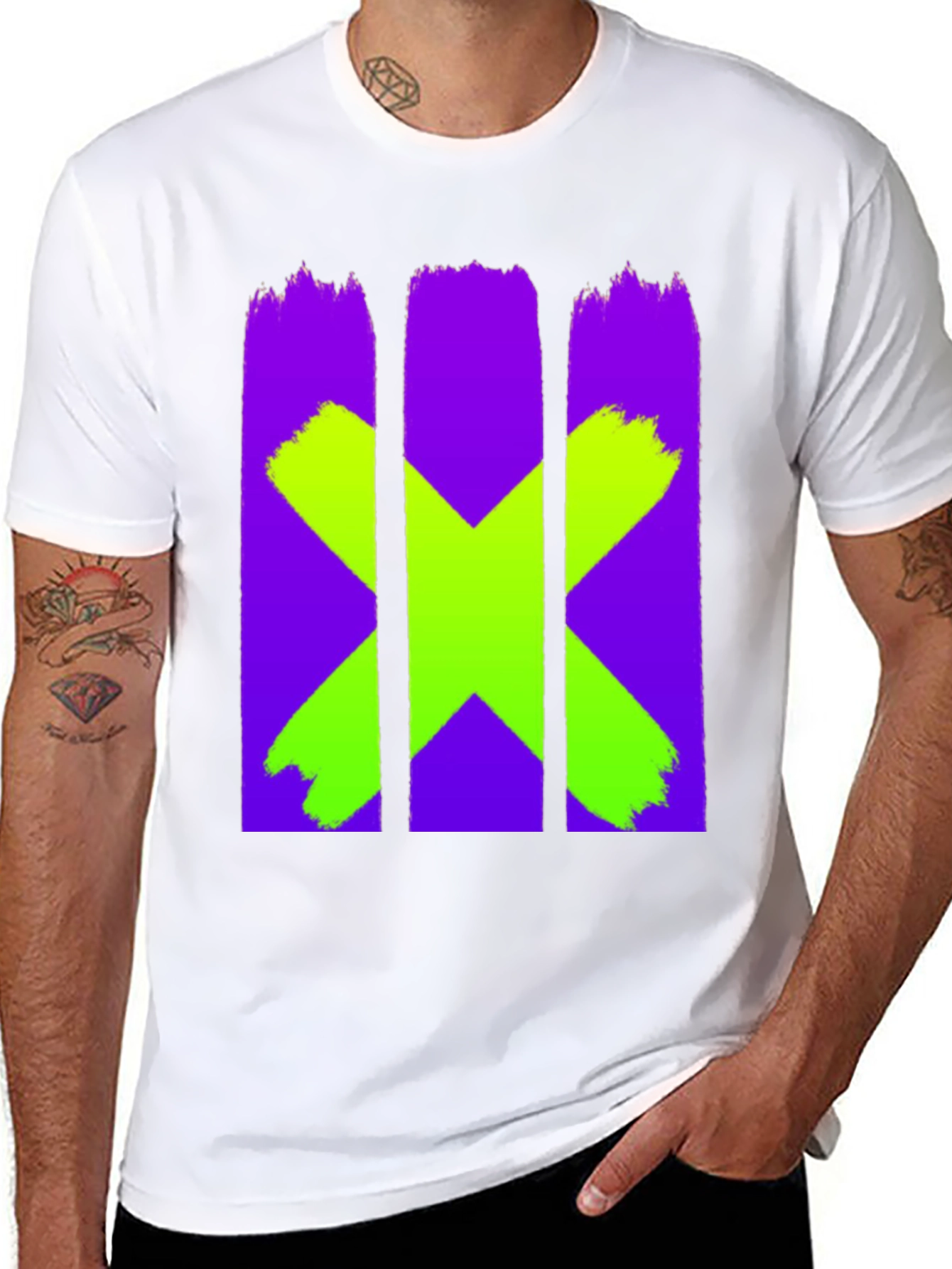 Bold X Graphic Black Tee