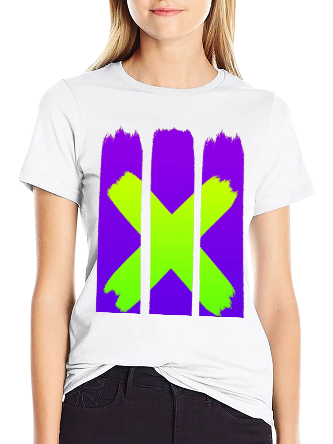 Bold X Graphic Black Tee