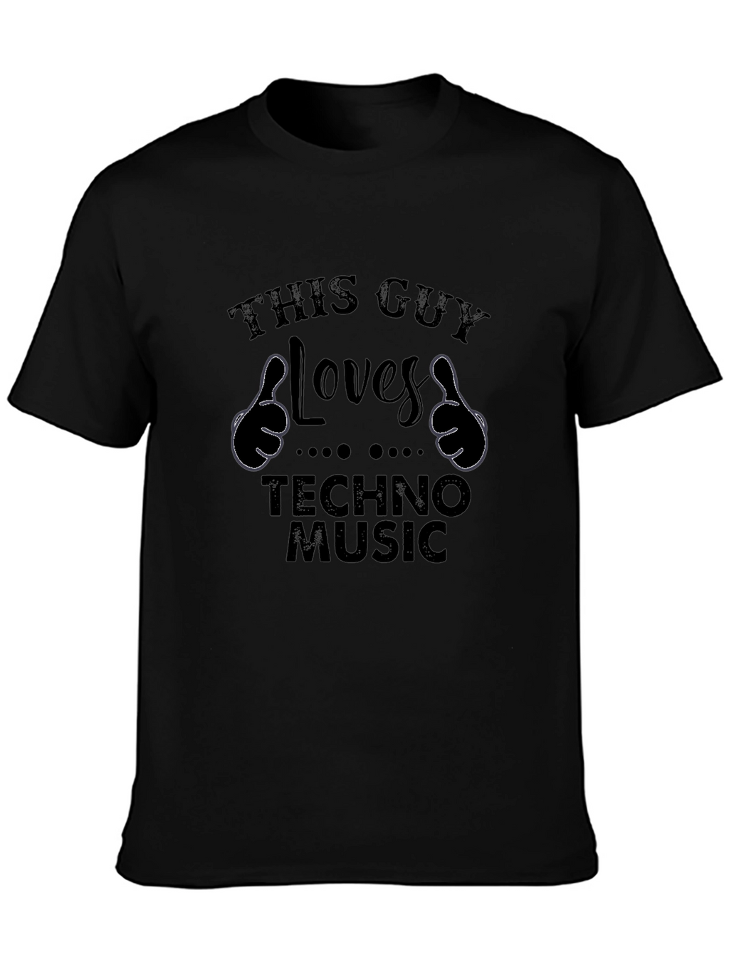 This Guy Loves Techno Music Graphic Tee