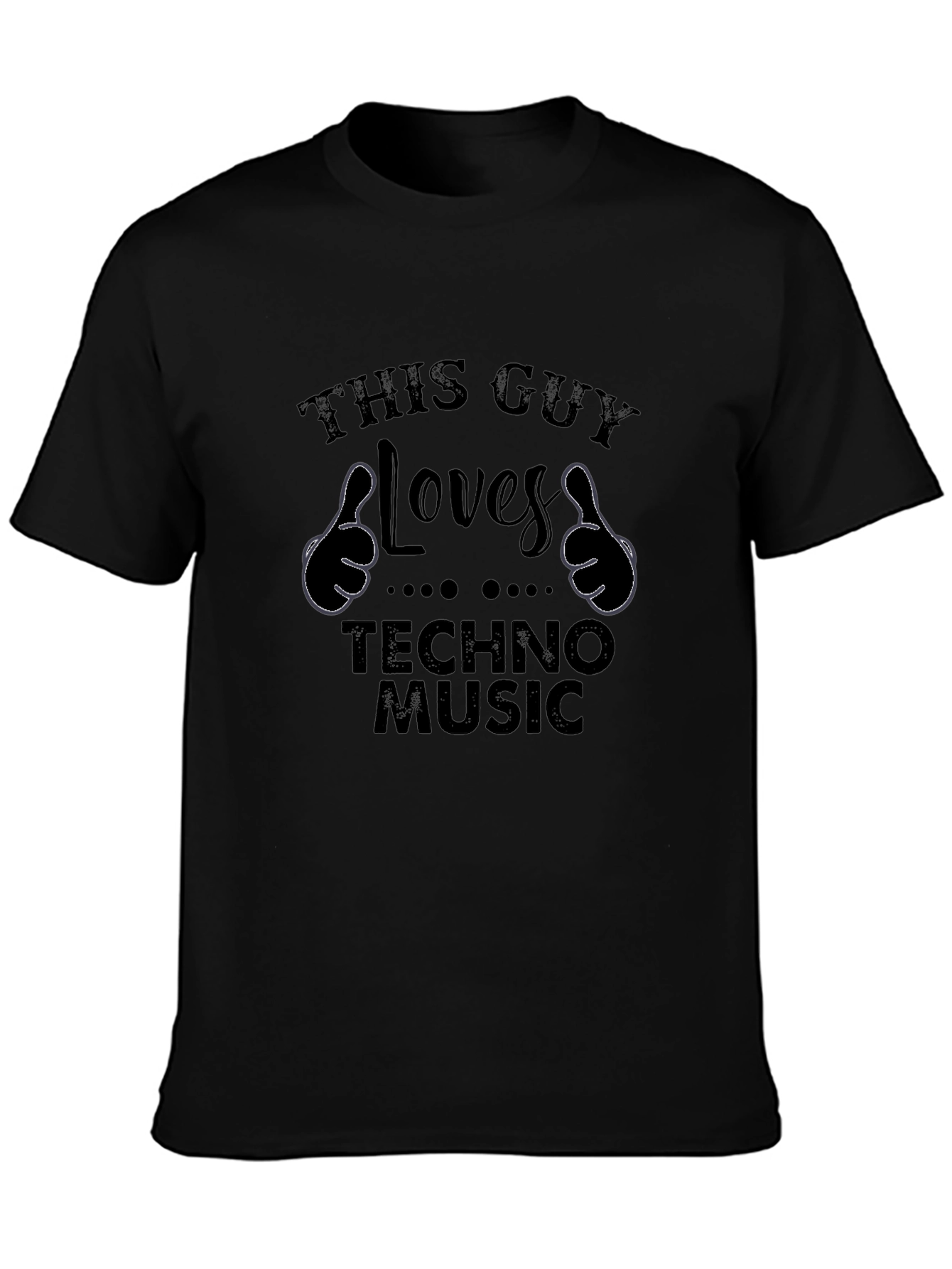 This Guy Loves Techno Music Graphic Tee