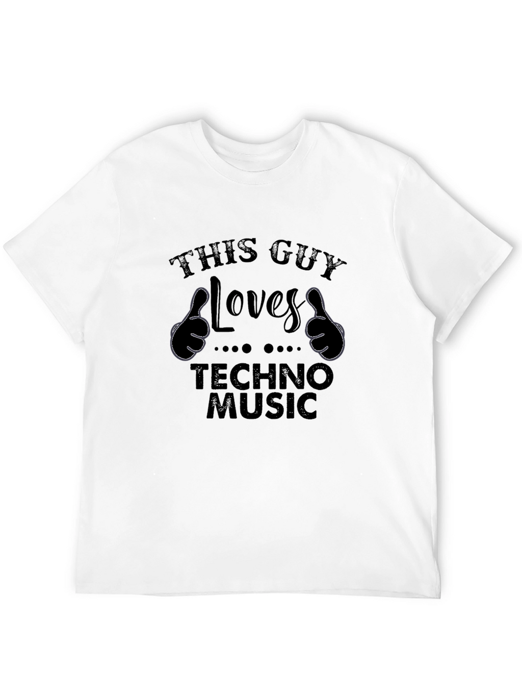 This Guy Loves Techno Music Graphic Tee