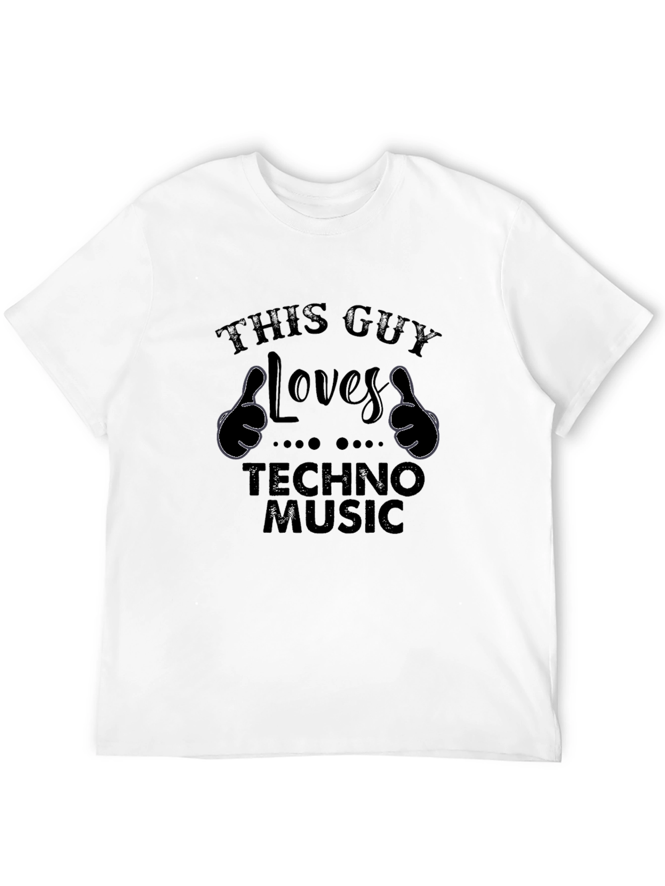 This Guy Loves Techno Music Graphic Tee