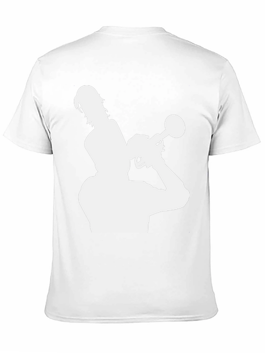 Trumpet Player Silhouette Graphic Tee - Black Cotton Shirt